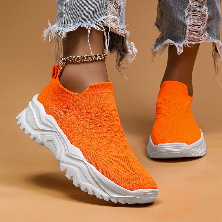 Ortho Cloud Slip Ons (Orange White)