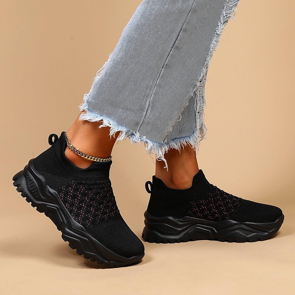 Ortho Cloud Slip Ons (Black Pink Polka Dots)