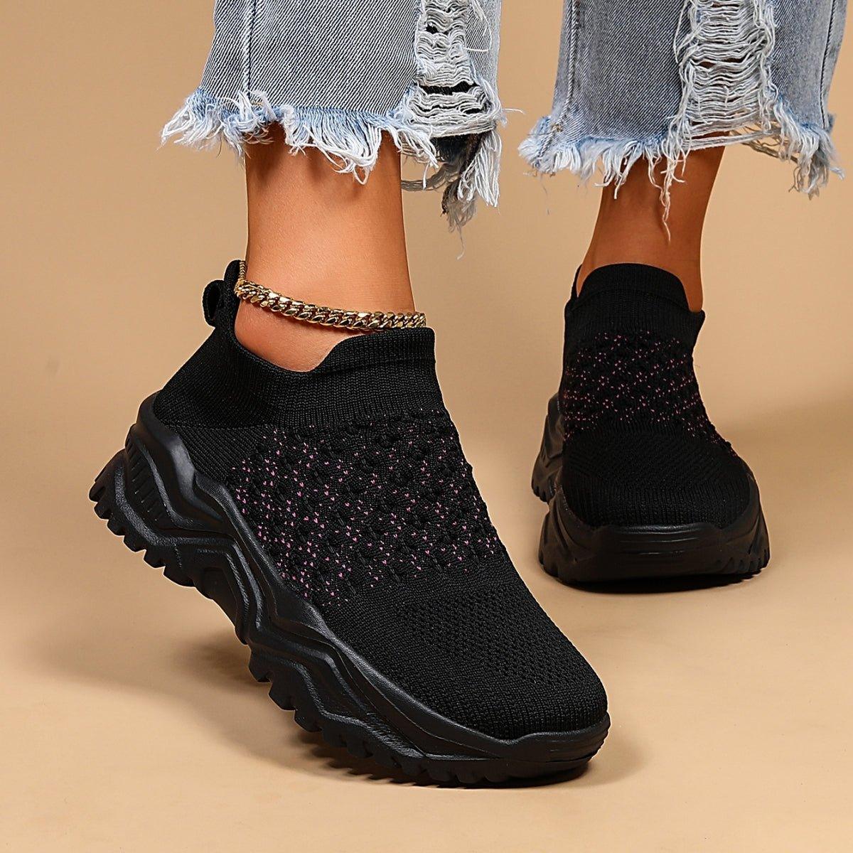 Ortho Cloud Slip Ons (Black Pink Polka Dots)