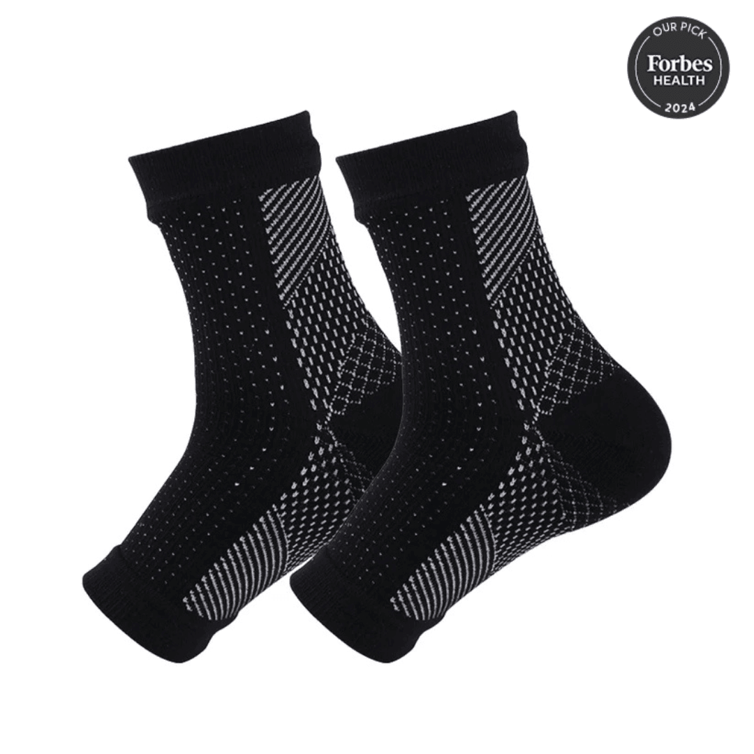 Black Red Orthopedic Socks