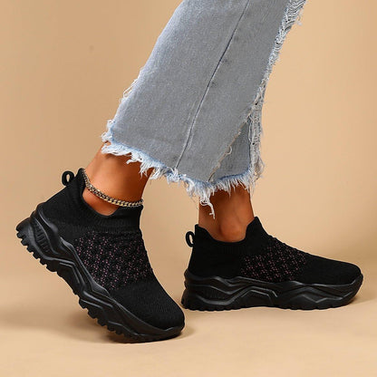 Ortho Cloud Slip Ons (Black Pink Polka Dots)